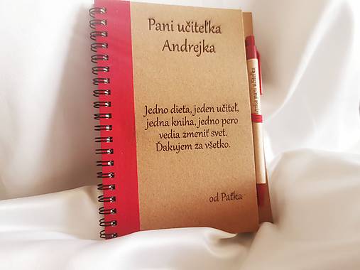 Papiernictvo - Zápisník pre pani učiteľku - 17581126_