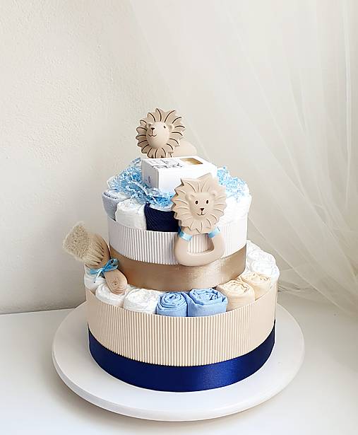 Detské doplnky - Plienková torta -  lev - 17581231_