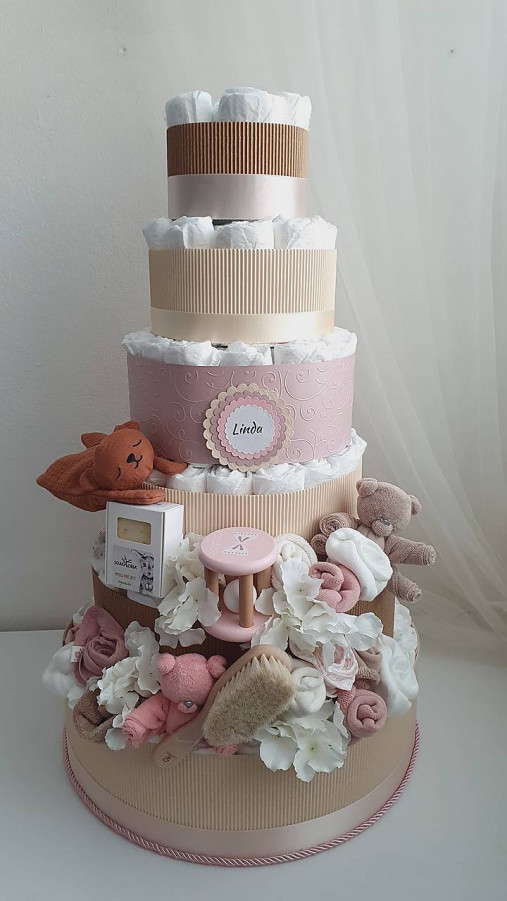 Detské doplnky - Plienková torta - Grande - 17581999_