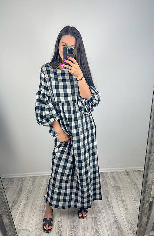 Šaty - Dámske oversize mušelínové šaty  (25) - 17582007_