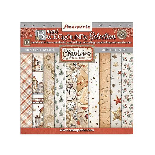 Papier - Scrapbook papier Stamperia 8x8 Christmas - 17582650_