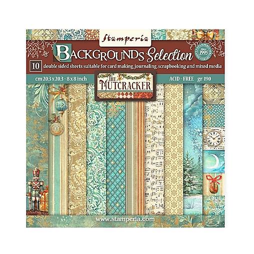 Papier - Scrapbook papier Stamperia The Nutcracker Backgrounds8x8 - 17582794_