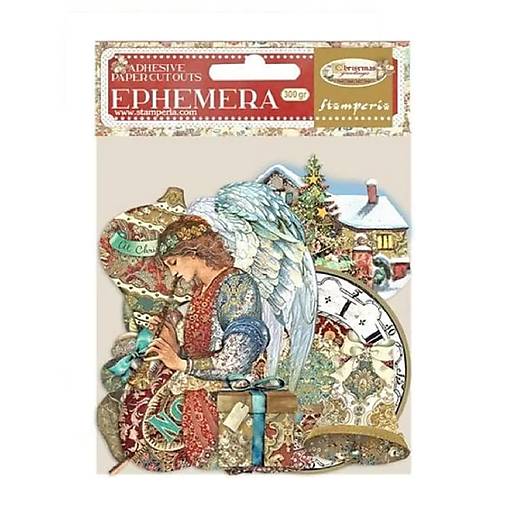 Papier - Stamperia Christmas greetings nálepky - 17583093_