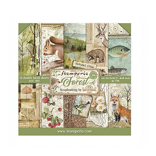Papier - Stamperia Scrapbook papier Forest 8x8 - 17583145_
