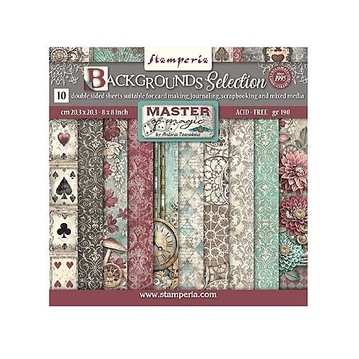 Papier - Stamperia Scrapbook papier Master of magic Backgrounds 8x8 - 17583174_