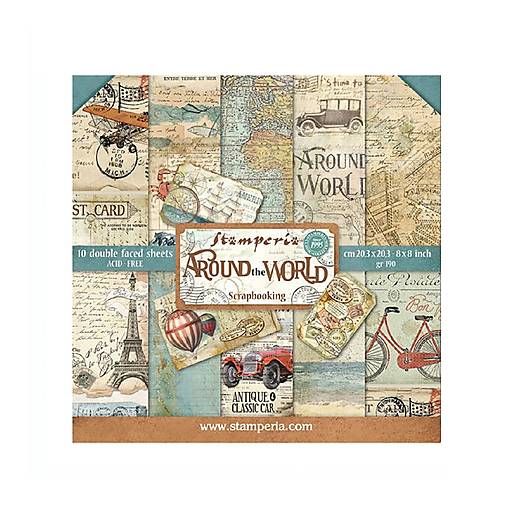 Papier - Scrapbook papier Stamperia 8x8 Around the World - 17583241_