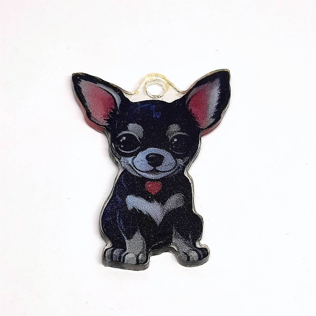 Akrylový prívesok (čivavka šedá)