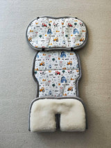 Detský textil - VLNIENKA Podložka do autosedačky Britax RÖMER DUALFIX 0-18 kg 100% Merino proti poteniu a prechladnutiu Farma - 17583251_