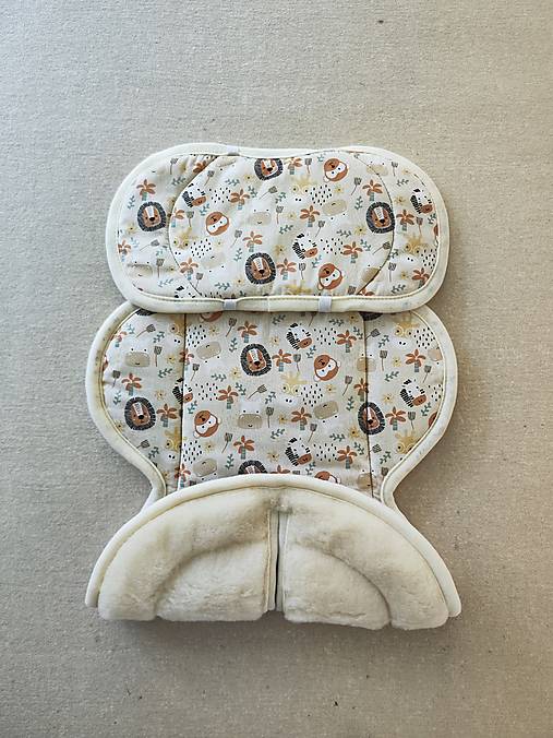 Detský textil - VLNIENKA vložka do autosedačky Cybex Cloud G proti poteniu a Prechladnutiu zoo zvieratá - 17583175_