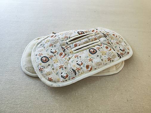 Detský textil - Zmenšujúca vložka XL Vlnienka proti poteniu do autosedačky Cybex Sirona 100% Merino top super wash Zoo zvieratá - 17583190_