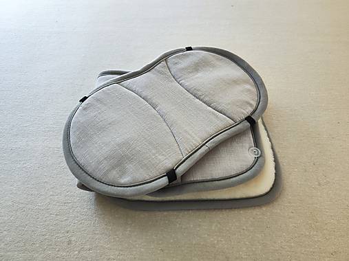 Detský textil - VLNIENKA Podložka do autosedačky Britax RÖMER DUALFIX 0-18 kg 100% Merino proti poteniu a prechladnutiu 100% ľan  šedý - 17583198_