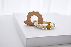 Hračky - Hryzadielko - ježko/horčicová - 17584202_