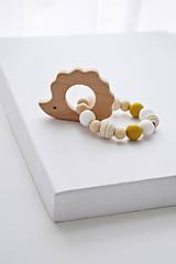 Hračky - Hryzadielko - ježko/horčicová - 17584206_