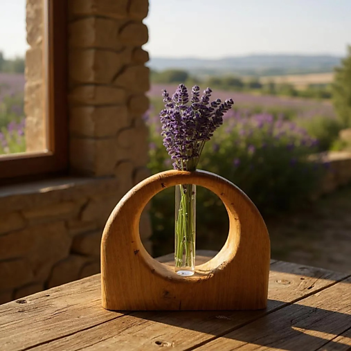 Dekorácie - Drevena dubová váza - 17583291_