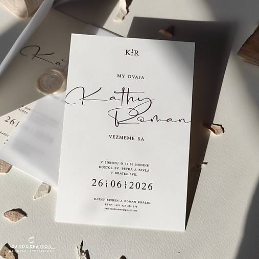 Svadobné oznámenia - elegant collection, H24014B