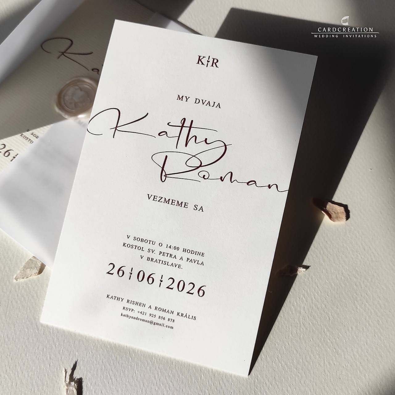 Svadobné oznámenia - elegant collection, H24014B