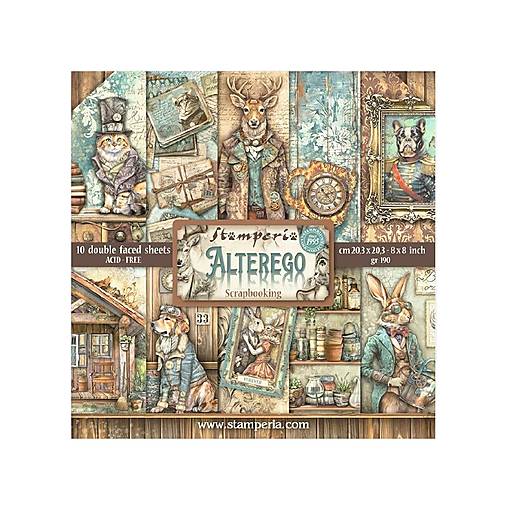 Papier - Stamperia Scrapbook papier Alterego 8x8 - 17585627_