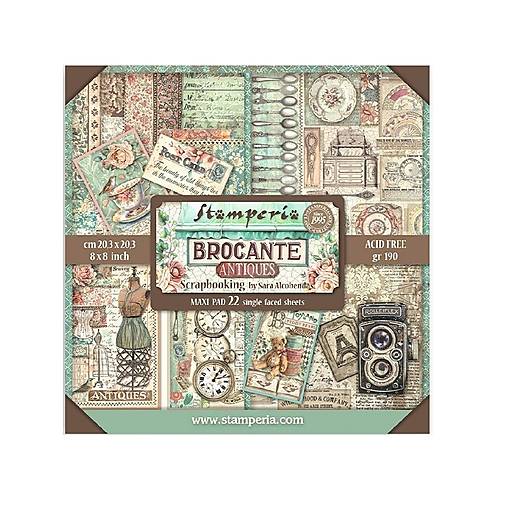 Papier - Stamperia Scrapbook papier Brocante Antiques 8x8 Maxi - 17586049_