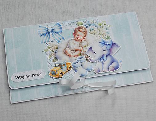 Papiernictvo - Obálka na peniaze k narodeniu chlapčeka - 17585927_
