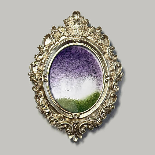 Obrazy - Akvarel - Miniature landscape no.3 - 17585793_