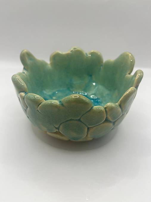 Nádoby - Keramická miska Oblak (Tyrkysová) - 17584858_