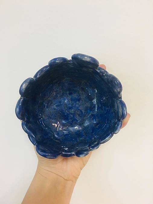 Nádoby - Keramická miska Oblak (Modrá) - 17584890_