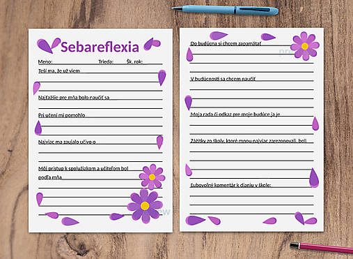 Hračky - Sebareflexia (formatívne hodnotenie) - floral with petals - 17584500_