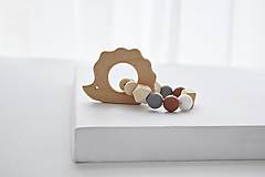 Hračky - Hryzadielko - ježko/hnedá - 17586426_