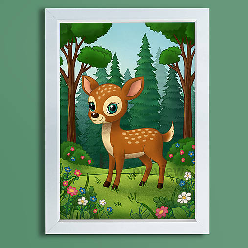 Obrazy - Srnka Terka  - obrázok do detskej izby  - 17587056_