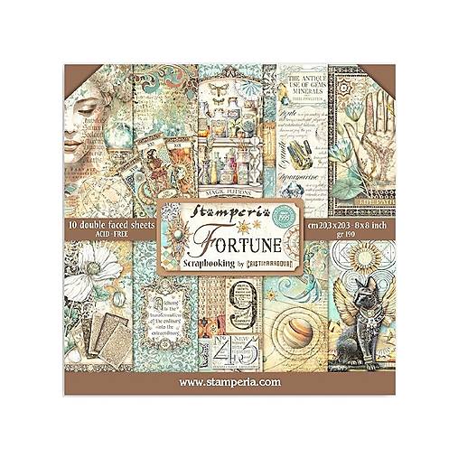 Papier - Scrapbook papier Stamperia 8x8 Fortune - 17587764_