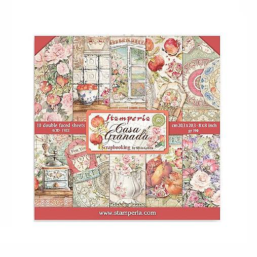 Papier - Scrapbook papier Stamperia 8x8 Casa Granada - 17587833_