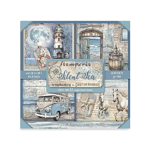 Papier - Stamperia Scrapbook papier Silent Sea 8x8 Maxi - 17587842_