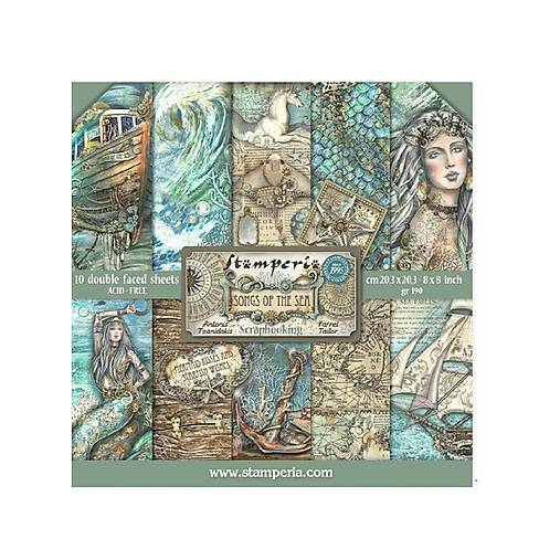Papier - Scrapbook papier Stamperia 8x8 Songs of the Sea - 17588316_
