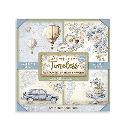 Papier - Stamperia Scrapbook papier Timeless 8x8 Maxi - 17588698_