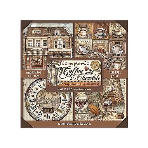 Papier - Scrapbook papier Coffee and Chocolate 8x8 Maxi - 17588729_