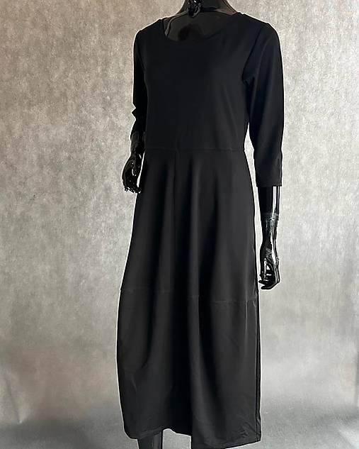 Šaty - Dlouhé elegantní šaty - barva černá, velikost 44 - 17588565_