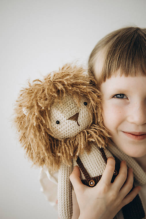 Hračky - Háčkovaný lev - 17588289_