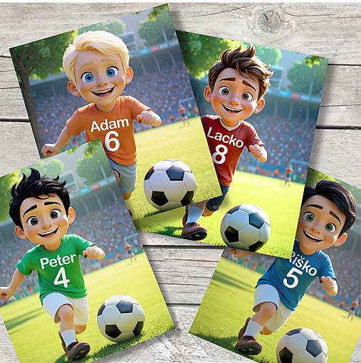 Magnetky - personalizované magnetky futbalista - 17589238_