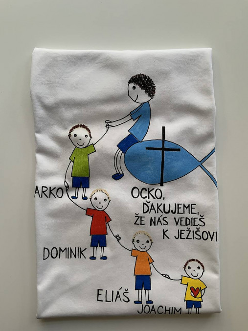 Biele tričko s  maľbou na želanie