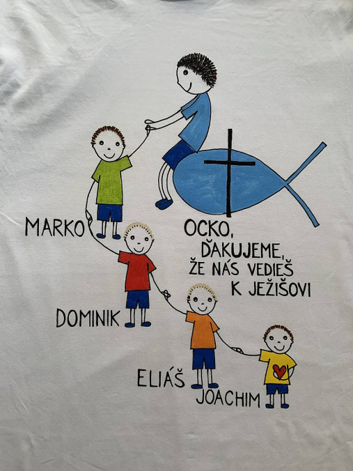 Biele tričko s  maľbou na želanie