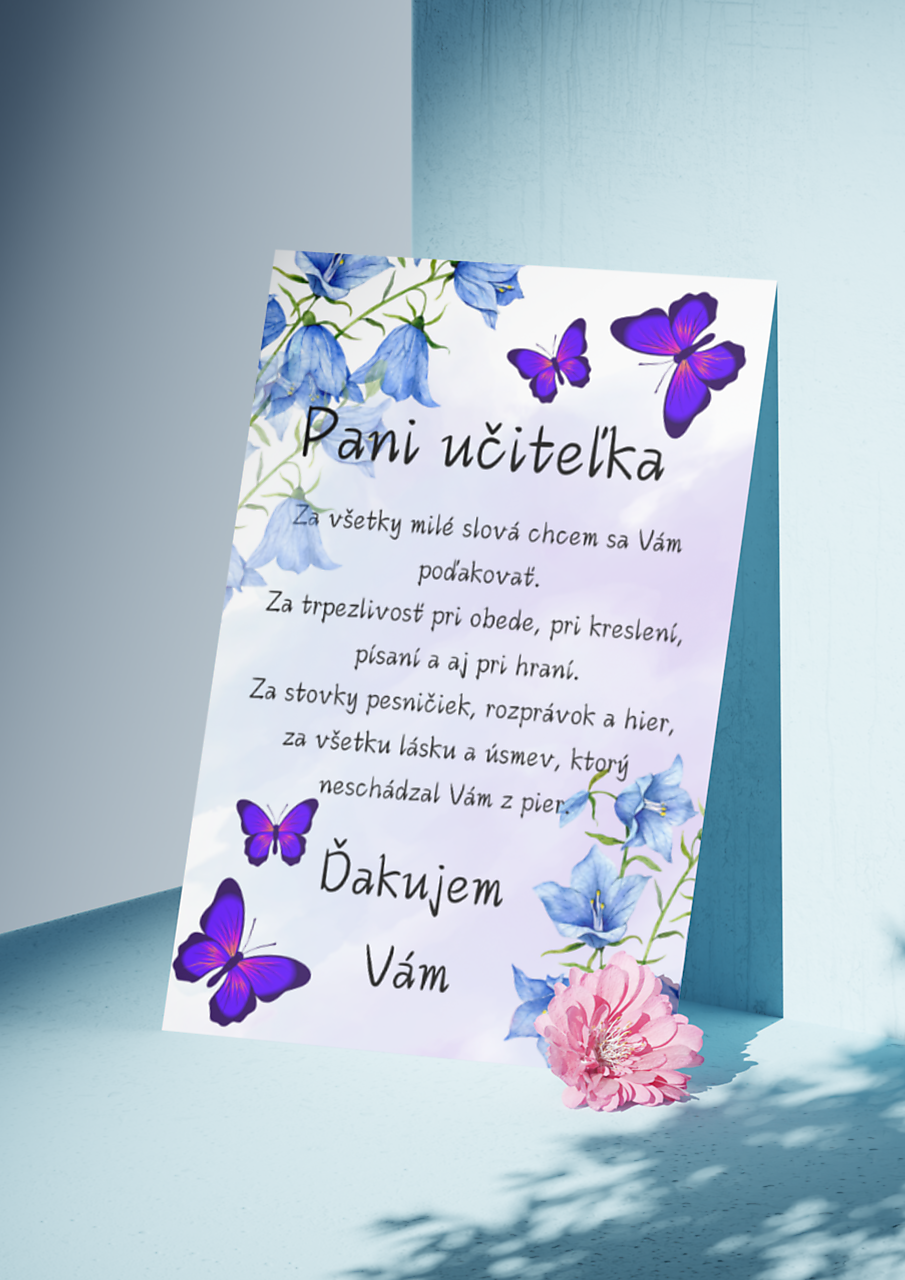 Tabuľka  motýliková trieda