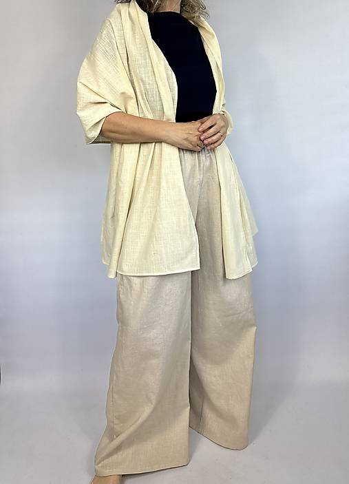 Šatky - Veľká ľanová šatka - 17588864_