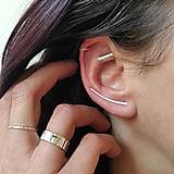 Náušnice - Strieborné náušnice Lezci – Line - 17589990_