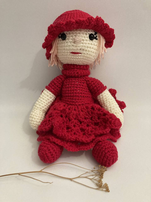 Hračky -  Bábiky /dievčatko/v klobúčiku - 17590657_