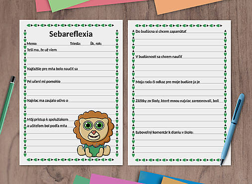 Hračky - Sebareflexia (formatívne hodnotenie) - roztomilé zverky safari/džungľa - 17589605_