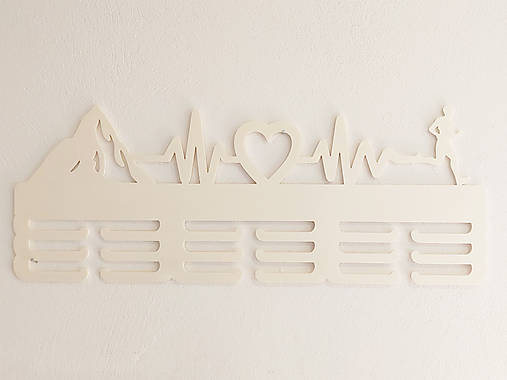 Vešiak na medaile pulz tep srdca 55cm NEUTRÁLNY motív BEH