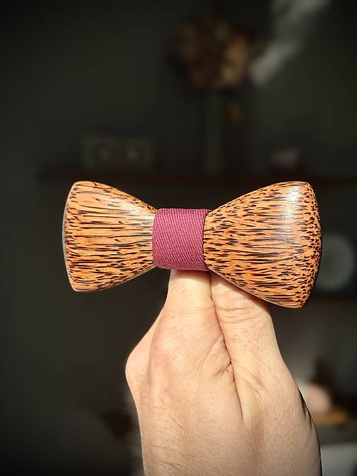 Pánske doplnky - MF Bowties - Eric - palma / vínová - 17592463_