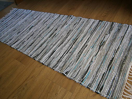 Úžitkový textil - tkany koberec sivy melir 70x190cm - 17593519_