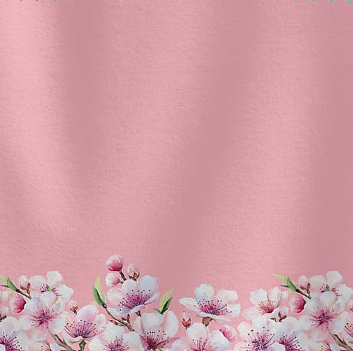 sakura, extra kvalitný 100 % bavlnený satén s certifikátom, šírka 160 cm