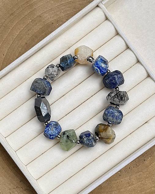 Náramok Lapis Lazuli a mix minerálov